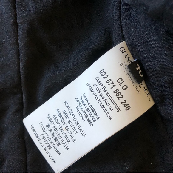 Versace Versus Black Leather Jacket Motorcycle - Picture 4 of 6